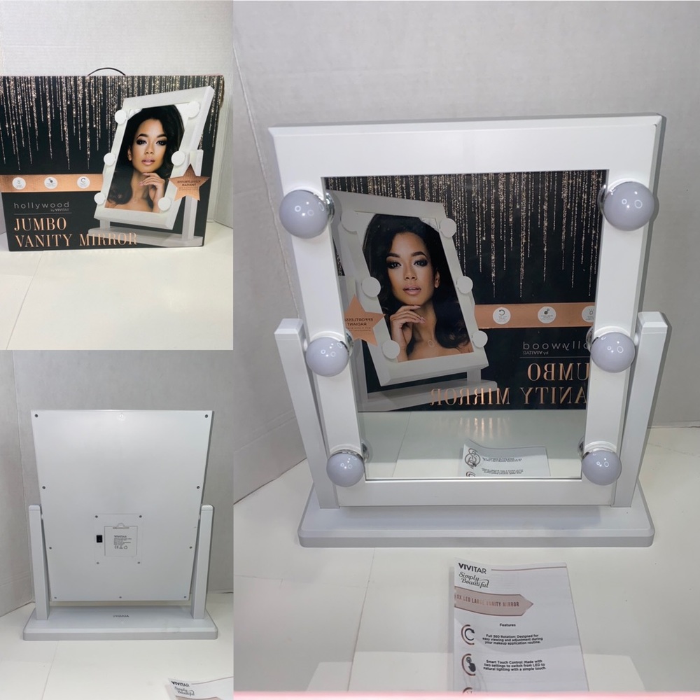 NWT Vivitar Hollywood Jumbo Vanity Mirror New